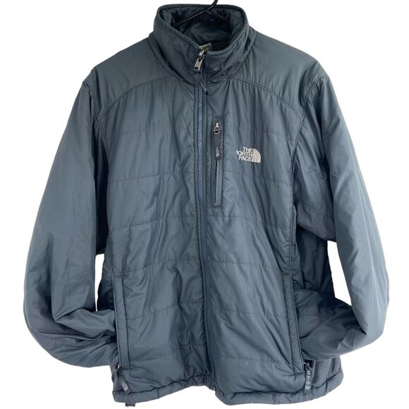 Vintage The North Face Size S‎ Men Gray Full Zip Insulated Quilted Jacket - Picture 1 of 11
